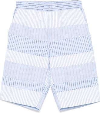 Comme Des Gar&ccedil;ons Patchwork Striped Shorts - Mens - Cotton