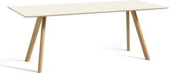 HAY Copenhague CPH30 Esstisch, 200 x 90 cm, Eiche lackiert / Linoleum off-white