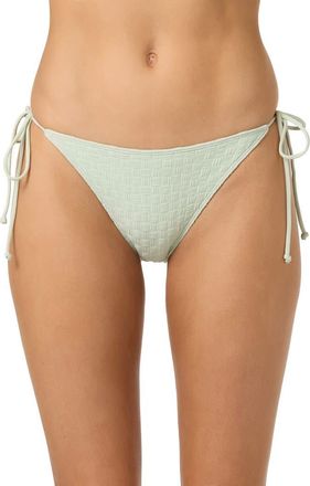 O'Neill Willow Weave Maracas Side Tie Bikini Bottoms in Green Lily at Nordstrom, Size X-Small