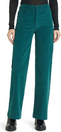 Faherty Corduroy Wide Leg Pants in Sea Moss at Nordstrom Rack, Size 28