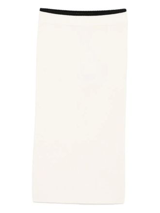 Pinko Geribbelde rok - Beige