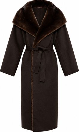 Yves Salomon 120 cm Brown Double-Faced Wool and Cashmere Coat