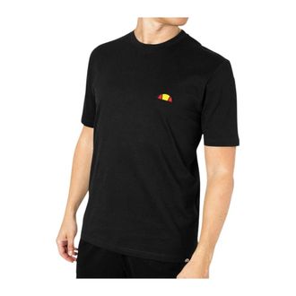 Ellesse T-Shirts, male, Black, Size: L Logo Patch Tee Shirt