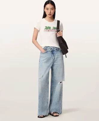 AllSaints Cotton Troppo Stevie Slim Fit T-Shirt, Size: XS