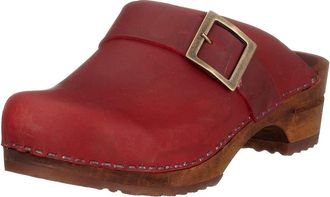 Sanita Wood Urban Open Womens Clogs, Red (Rot), 6.5 UK (40 EU)