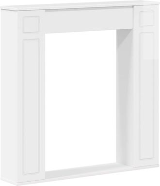 vidaXL Marco De Chimenea Blanco Brillante 100 X 20 X 100 Cm Vidaxl