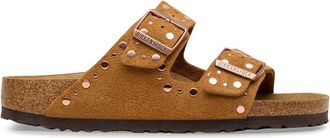 Birkenstock Su&egrave;de muiltjes met dubbele riem Arizona Rivet