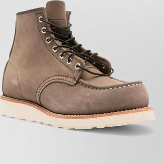 Red Wing Shoes round toe ankle boots contrast stitching