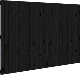 vidaXL Vidaxl - Cabecero de cama de pared madera maciza pino negro 166x3x110 cm