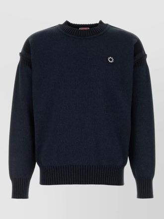 Kenzo crew neck cotton blend sweater long sleeves