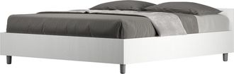 Itamoby Cama Matrimonio Canap&eacute; Somier 160 X 190 Cm Dise&ntilde;o Blanco Nuamo