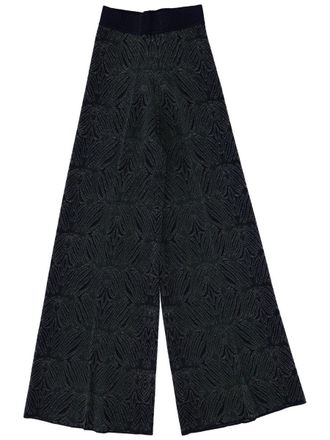 Circus Hotel Neutrals Textured Pattern Wide-Leg Pants
