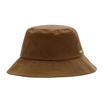 Barbour Accessoires, Dames, Bruin, M, Katoen, Delilah Waxed Bucket Hat