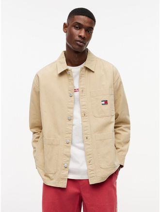 Tommy Hilfiger Mens Tommy Jeans Oversized Overshirt - Gentle Gold - XL