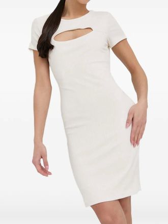 Guess Co cut-out ribbed mini dress - White