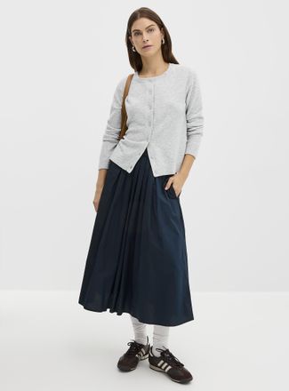 Contemporaine Womens Plain plush Cardigan Sweater