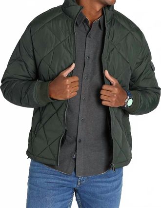 Jachs NY Eldridge Quilted Puffer Jacket In Forest Green