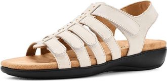 Trotters Riki Studs Sandals Womens Sandals White Nubuck : 10.5 N (AA), Leather