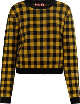 Mymo Gebreide trui Dames Zwart Geel