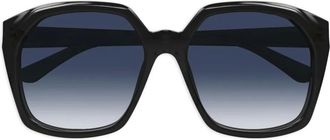 Chloé Zonnebril met geometrisch montuur - Zwart