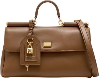 Dolce & Gabbana Brown My Sicily Medium Satchel