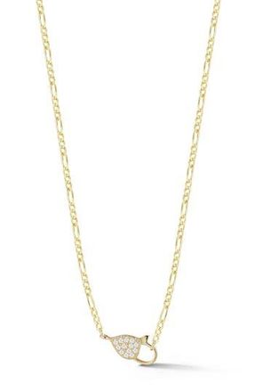 Sphera Milano Pav&eacute; Cubic Zirconia Clasp Pendant Necklace in Gold at Nordstrom Rack