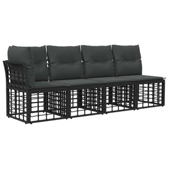 vidaXL Sof&aacute; De Jard&iacute;n Para 4 Personas Con Brazo Izquierdo 4 Pcs Vidaxl