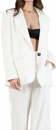 Staccato Luna Single Button Blazer In White