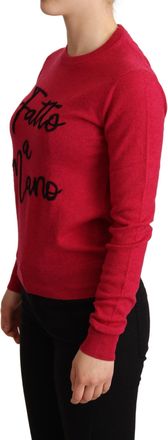 Dolce & Gabbana Womens Embroidered Cashmere Wool Sweater Virgin