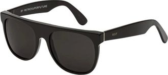 Retro Superfuture Sunglasses, male, Black, Size: 55 MM Flat Top FZQ 55