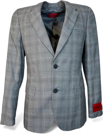 HUGO BOSS Anfred 214X Blazer - Heren - Blazers - Grijs - M - Katoen - Jassen