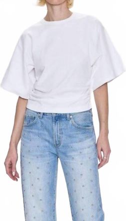 Pistola Denim Veronica Top In Le Blanc