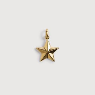 Monica Vinader Gold Alphabet Star Pendant Charm