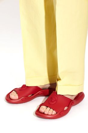 Versace Rubber Flip-flops With Medusa Head, Mens, Red