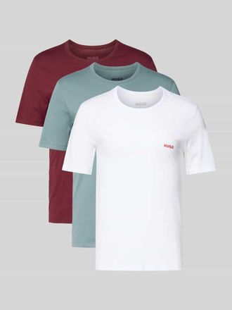 HUGO BOSS Regular Fit T-Shirt Set im 3er-Pack in Dunkelrot, Gr&ouml;&szlig;e S