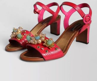 Dolce & Gabbana leather embellished sandals