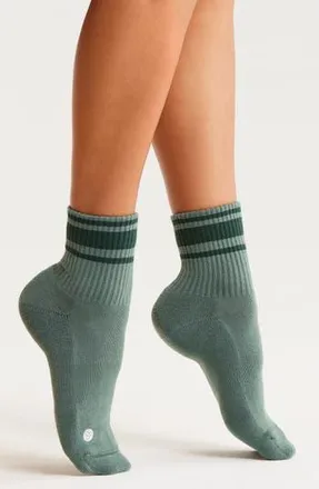 Zella Sport Assorted 2-Pack Quarter Socks in Green Park at Nordstrom Rack, Size 6-8.5