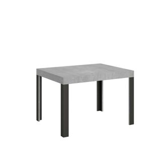 Itamoby Mesa extensible 70x100/194 cm efecto madera gris cemento, hierro