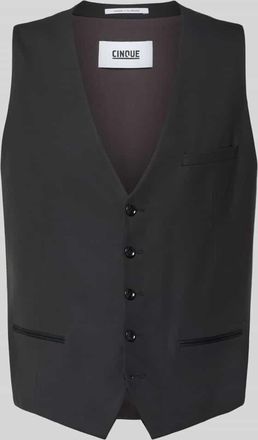 Cinque Weste mit V-Ausschnitt Modell FESTONE in Black, Gr&ouml;&szlig;e 44