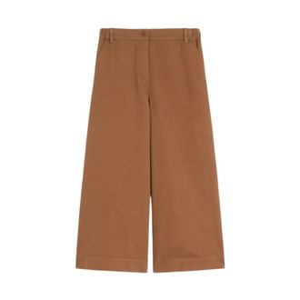Max Mara Wide Trousers, female, Brown, Size: 2XS Wkdariete Trousers