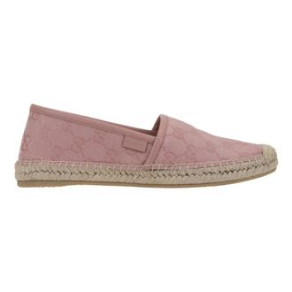 Gucci Espadrilles, female, Pink, Size: 5 US Logo Slip-On Espadrilles