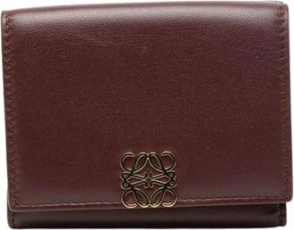 Loewe Pre-owned Leren Portemonnee met Klep - Dames - Vintage Accessoires - Rood - ONE Size - Leer - Vintage