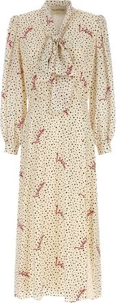 Valentino Garavani Multicolor Silk Midi Womens Dress