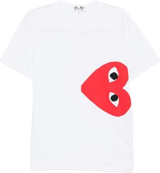 Comme Des Gar&ccedil;ons T-shirt in cotone con cuore rosso Comme Des Garcons