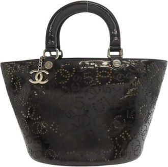 Chanel Pre-owned Vintage Tote Bag - Dames - Vintage Shopper - Zwart - ONE Size - Leer - Vintage