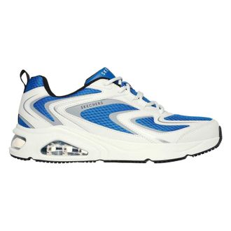 Skechers Heren-sportschoenen met overlay (Wit/blauw)