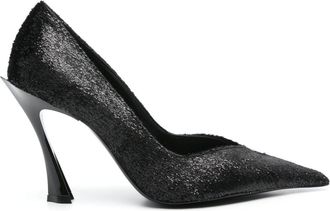 MUGLER 105 mm lurex pumps - Zwart