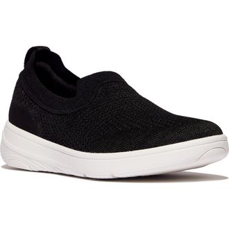 FitFlop SUPER-Q Knit Slip-On Sneaker in Black at Nordstrom, Size 7