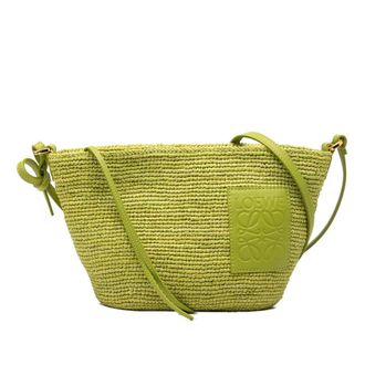 Loewe Pre-owned LOEWE Paulas Ibiza Anagram Raffia Pochette Crossbody Ladies DUHAZ157RA65BTQN