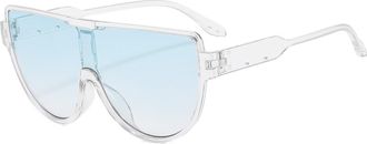 Generic Mens Vacation Sunglasses Womens Outdoor Commuter Sun Glasses(Blue)